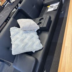 Black Futon Sofa With Cup Holders 