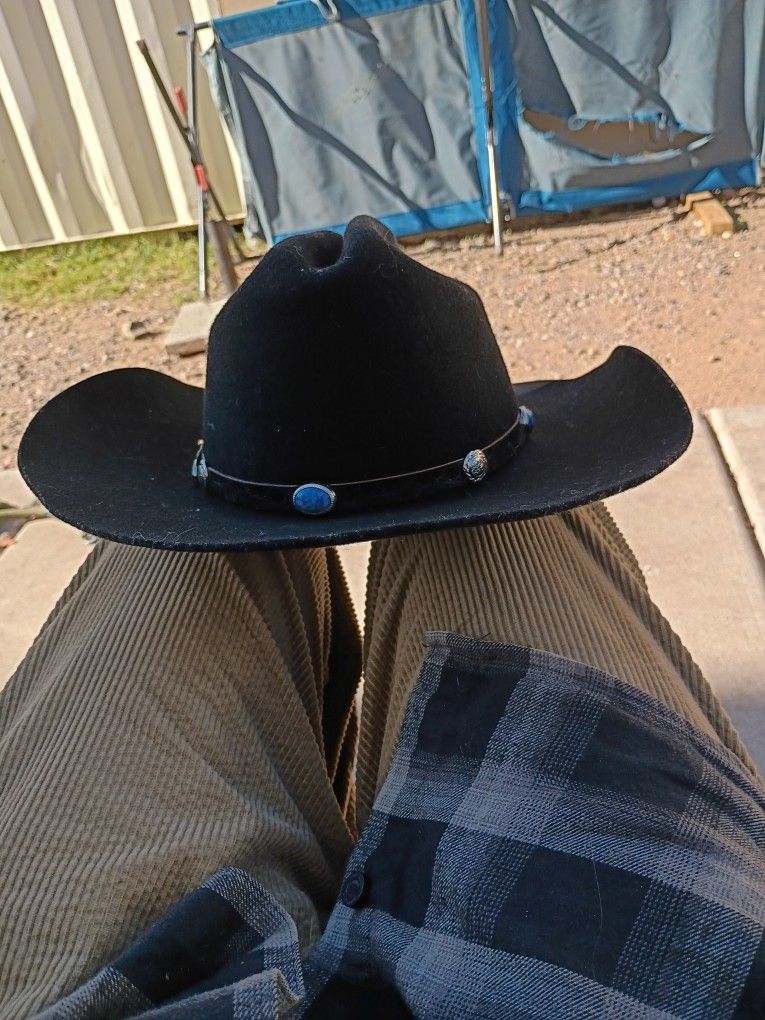 Size 7- 56 Felt Fur Bee Hat Custom Made Very New Black