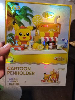 Pokemon Pikachu Lego Pen Holder