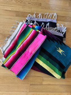 Mexican blankets, colorful textiles, colorful blankets