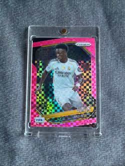 2025-26 VINICIUS JUNIOR 50/75 PANINI PRIZM FIFA CHECKERBOARD PINK