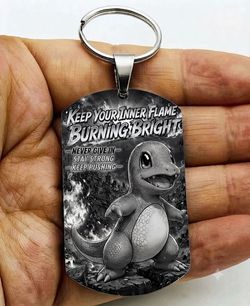 Charmander pokemon stainless keychain art anime cartoon comic art kid japan animal
