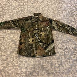 Youth Large Red Head Button Shirt Camo