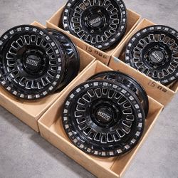 New 4 Set Canam X3 KMC Beadlock Black Contrast Cut Finish 4 Lug