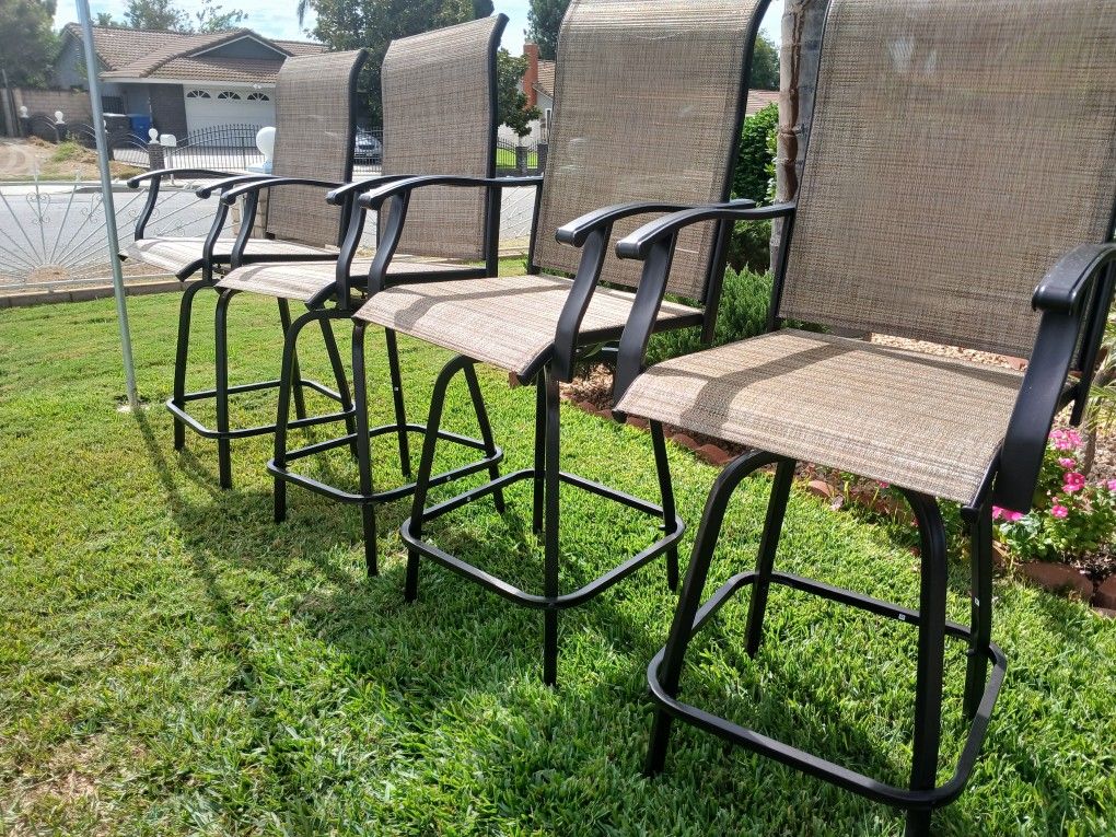 4 Pcs Brand New Outdoor  Barstool  Chairs 