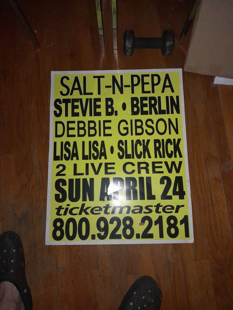Hip Hop Poster Rare Boxing Poster 90s Slick Rick 2 Live Crew Cardboard Boxing Poster Rap
