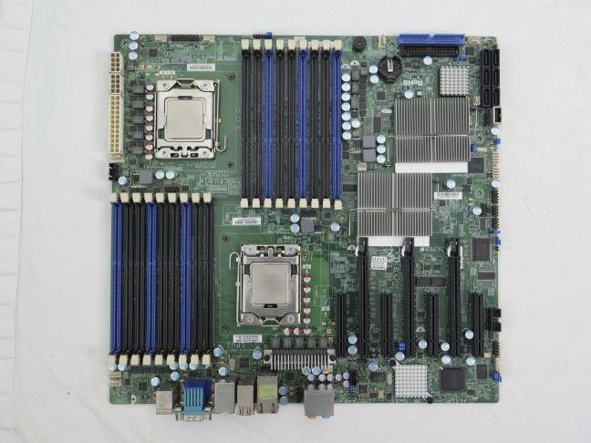 Supermicro X8DAH+-F ATX Socket 1366 Server Motherboard +2x E5628 CPUs - NO POST