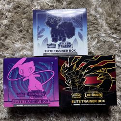 Silver Tempest Lost Origin Fusion Strike Elite Trainer Box Pokemon Cards 