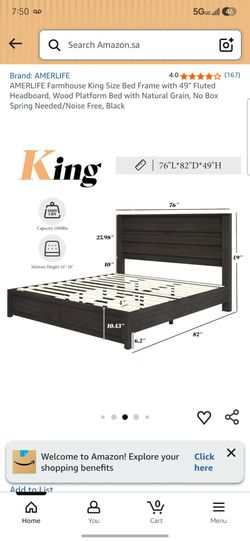 Amerlife king size bed