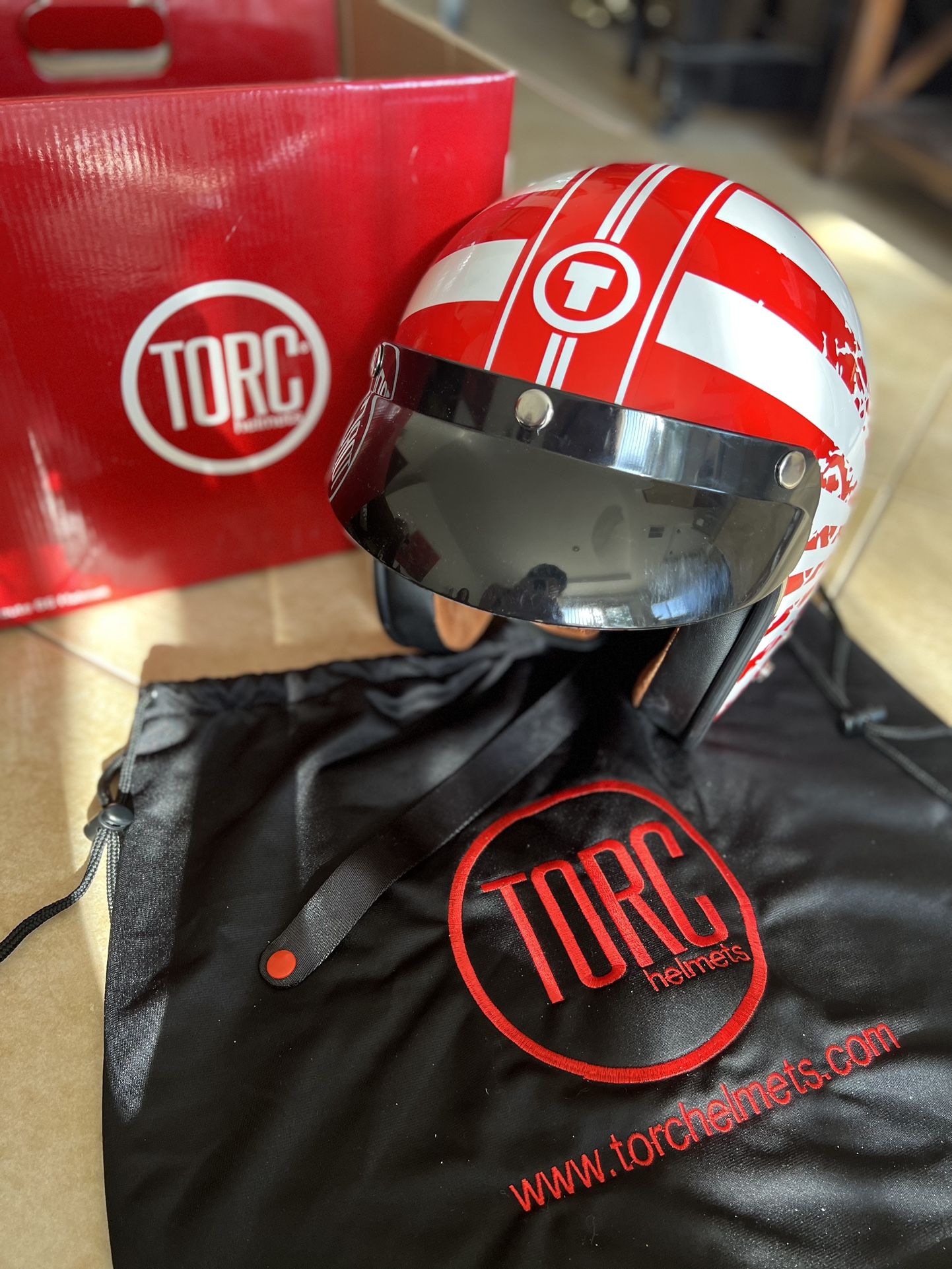 TORC OPEN FACE T50 Med CHOPPER OPEN FACE BIKE MOTORCYCLE HELMET 