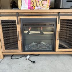 48” Farmhouse Electric Fireplace TV Stand