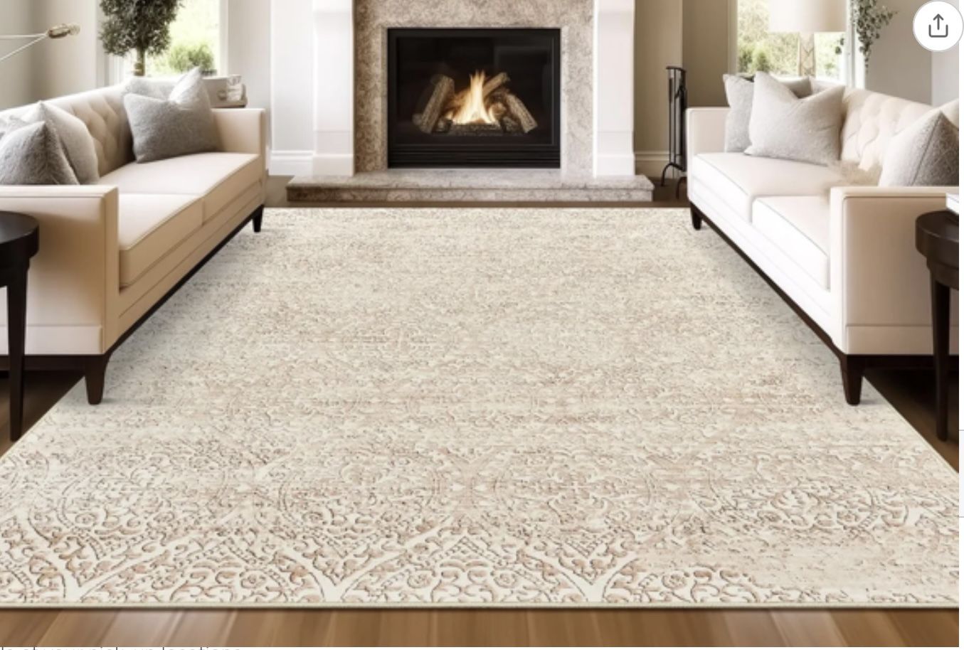 New 8 X 10 Washable Rug With Non Slip Back Boho Modern Farmhouse