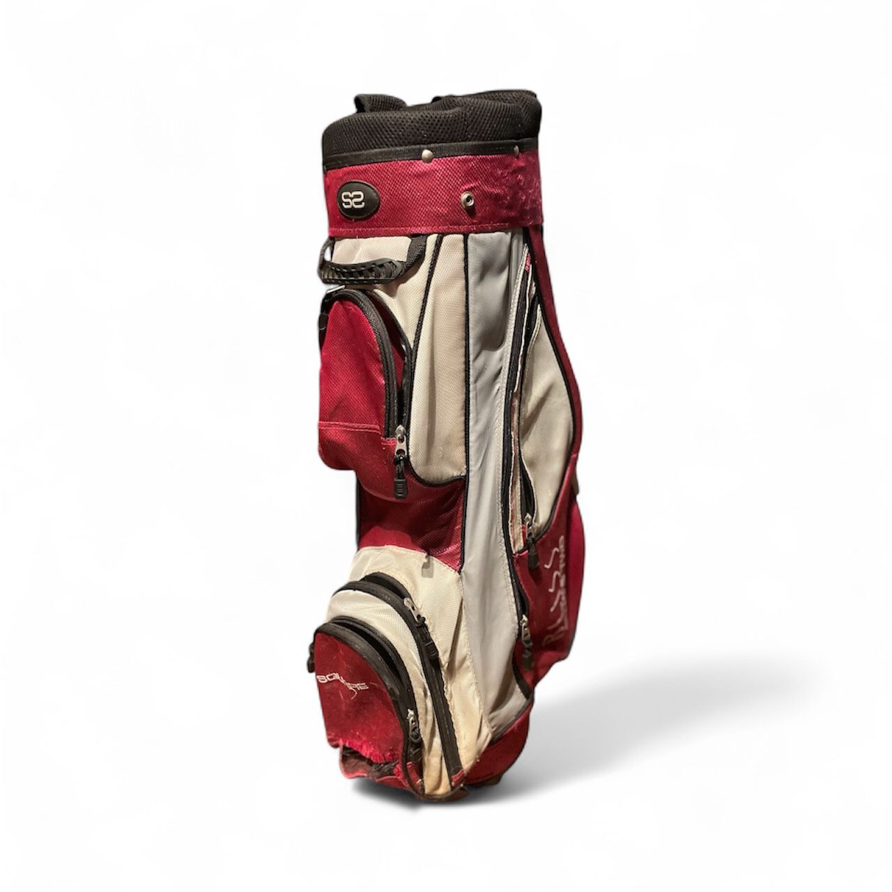 Square 2 Pink And Black Golf Bag