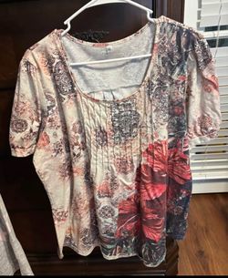 Women's Floral Mixed Print Top 3XL