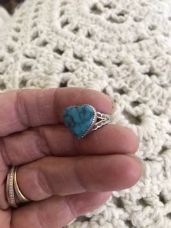 Turquoise Vintage Heart Ring