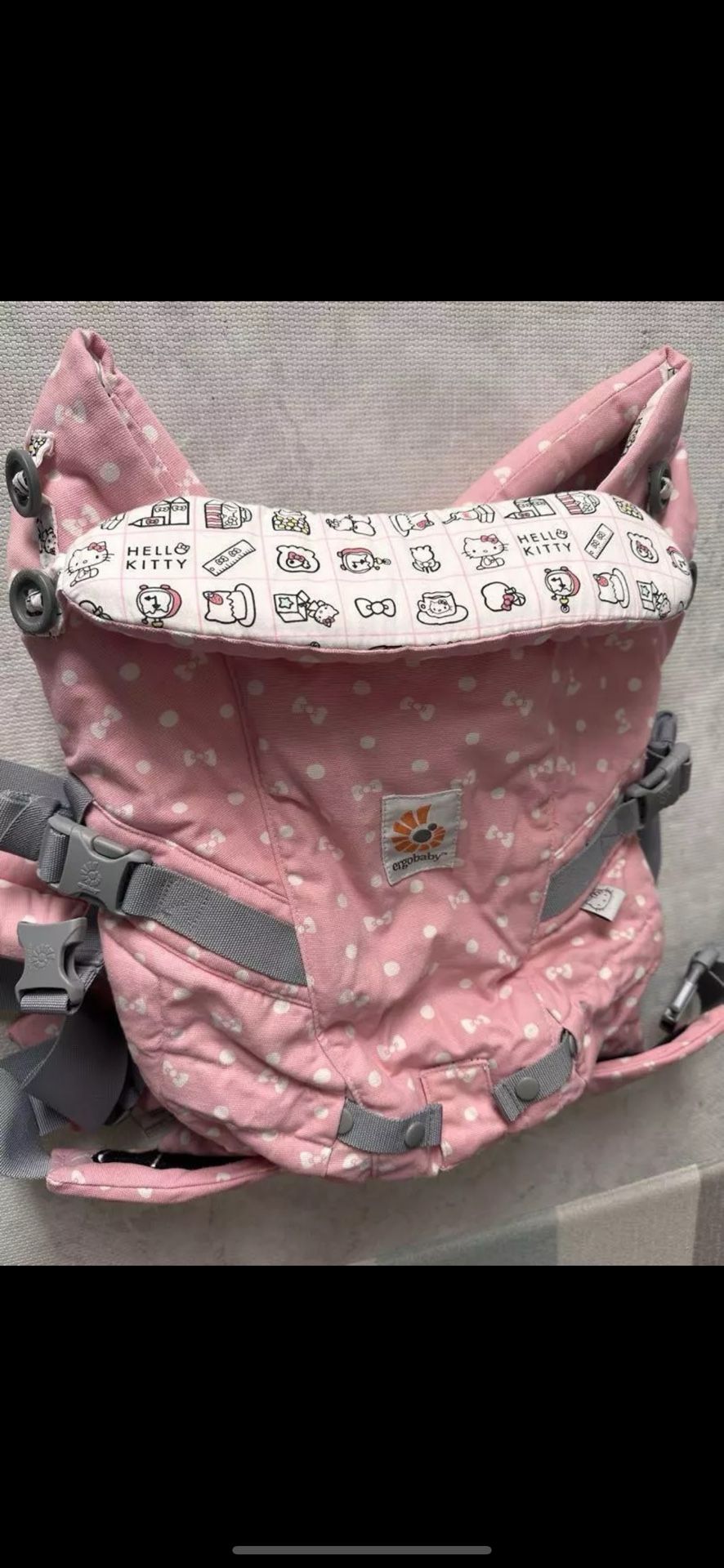 Hello Kitty PINK Polkadot Sanrio Ergobaby Omni 360 adjustable Cotton Baby Carrier LIMITED EDITION