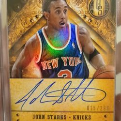 2013-14 Panini Gold Superscrible John Starks Auto /299 New York Knicks Basketball Cards