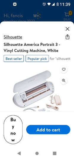 Silhouette America Portrait 3 - Vinyl Cutting Machine, White 