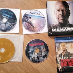 Blu-ray movies Avatar, Avatar 2 The Way of Water, Dune, Inception, Die Hard 1-5 Collection Action Sci-Fi BD Film Disc Fantasy