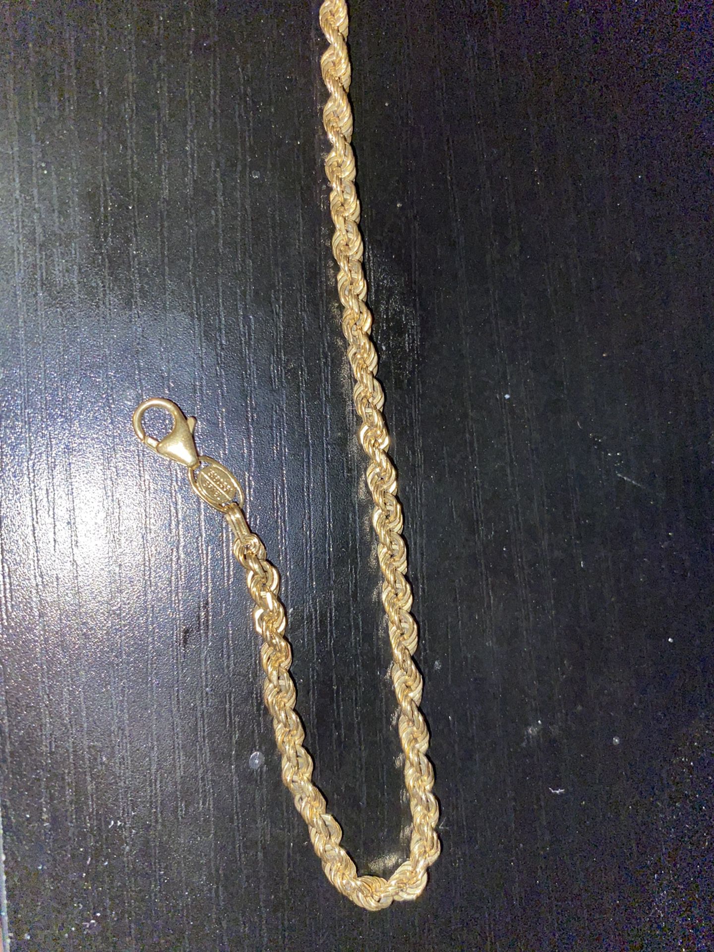 8 inch rope bracelet 14k gold