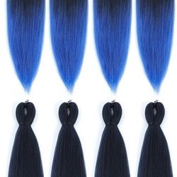 Difunee Pre Stretched Hair 30” Blue 8P