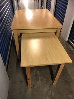 Medium maple nesting table in great condition: $150.00 (OBO), Large maple nesting table: $200.00(OBO)