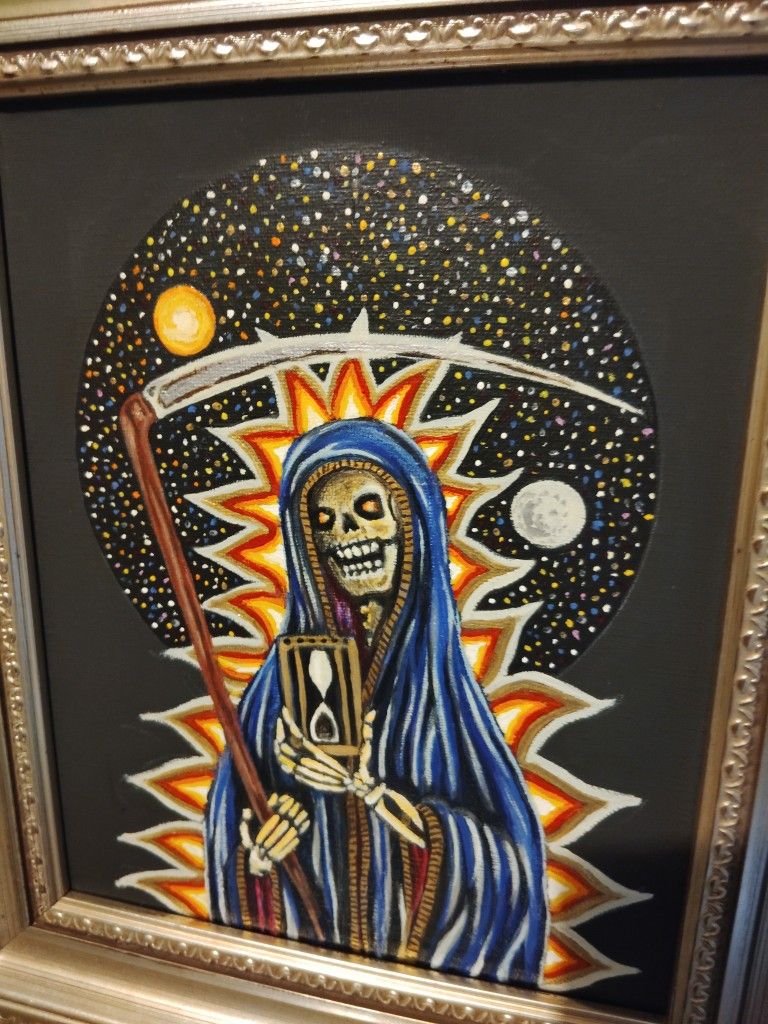 Holy Death Artwork Santisima Muerte Original Painting Mexican Art