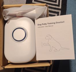 Brand New MEGAPAWS Waterproof Wireless Smart Potty Training Dog Doorbell, 2 count, White