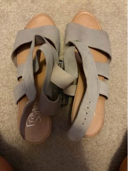 Franco Sarto Grey Suede Wedge