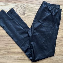 Victoria’s Secret Moda International Black Pleather Spandex Legging Pants - S