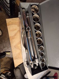 VINTAGE CRAFTSMAN 3/4" DRIVE 15pc Socket Set  V-Metal Case USA Made