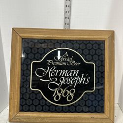 Herman Joseph's 1868 Bar Mirror Sign A Special Premium Beer 19 × 17 #P