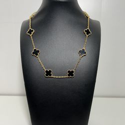 18k Gold Bonded Clover Necklace 