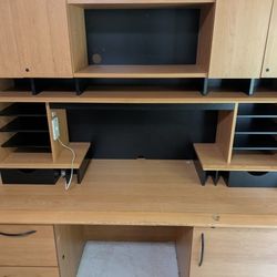 Desk 66" Wide. 68" High. 28" Deep