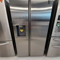 Samsung & Ge Side By Side Refrigerator Used Good Condition 