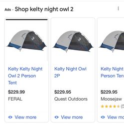 Kelty Night Owl Person Dome Tent for Sale in Lake View Terrace