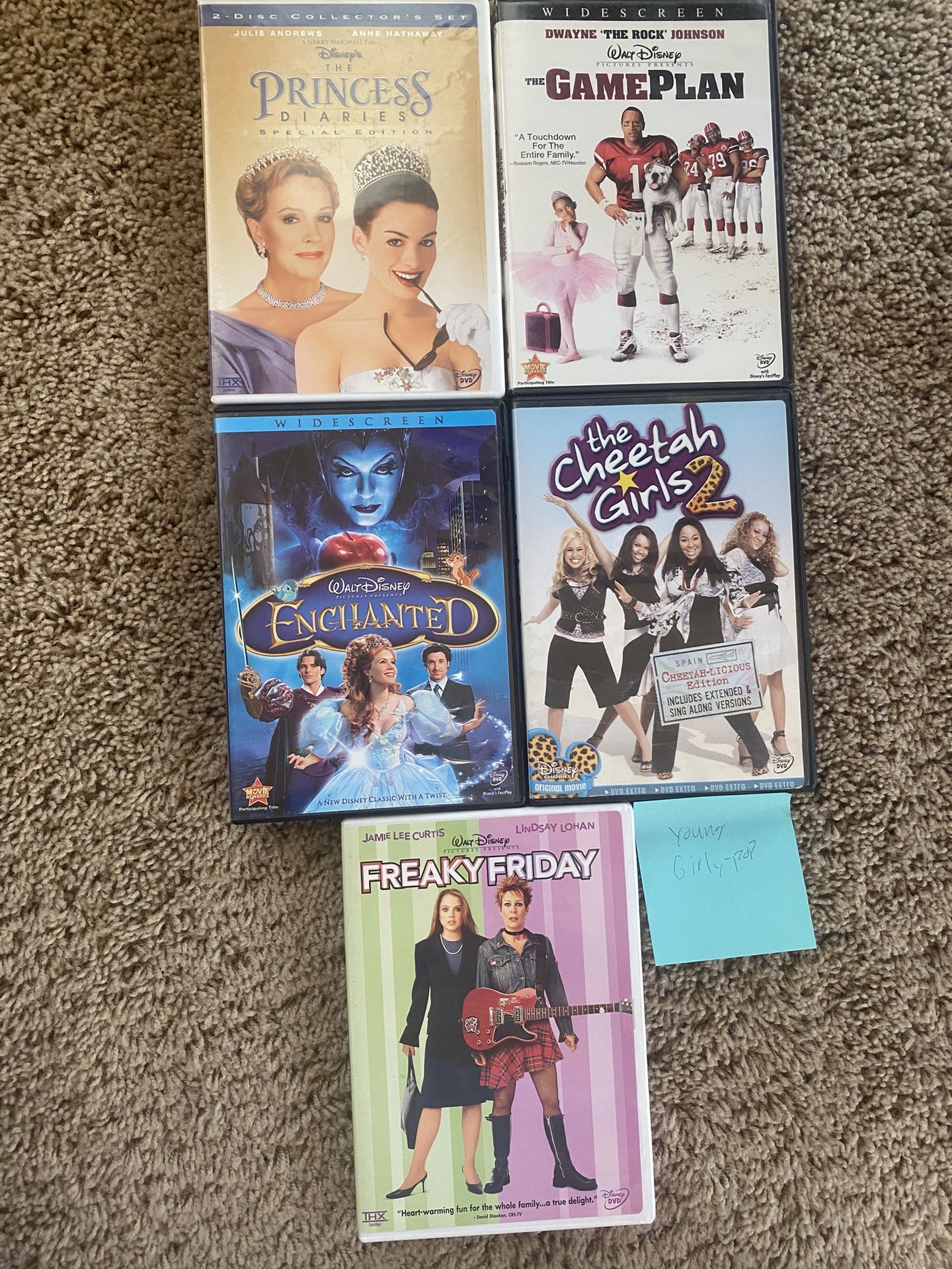 5 pack young girls classic disney movies for dvd