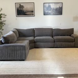 Gray 4-piece sectional couch delivery available
