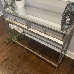 Mirror Top Buffet Table