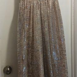 Champagne  Colored Evening Dress. 