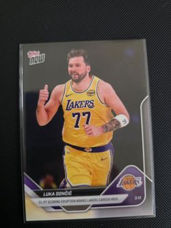 2025-26 Topps Now NBA #204 Luka Doncic Los Angeles Lakers Career High 51 Points