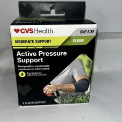 CVS Health Elbow- MODERATE Support - ONE SIZE - Active Pressure Support - 1 Ct.
