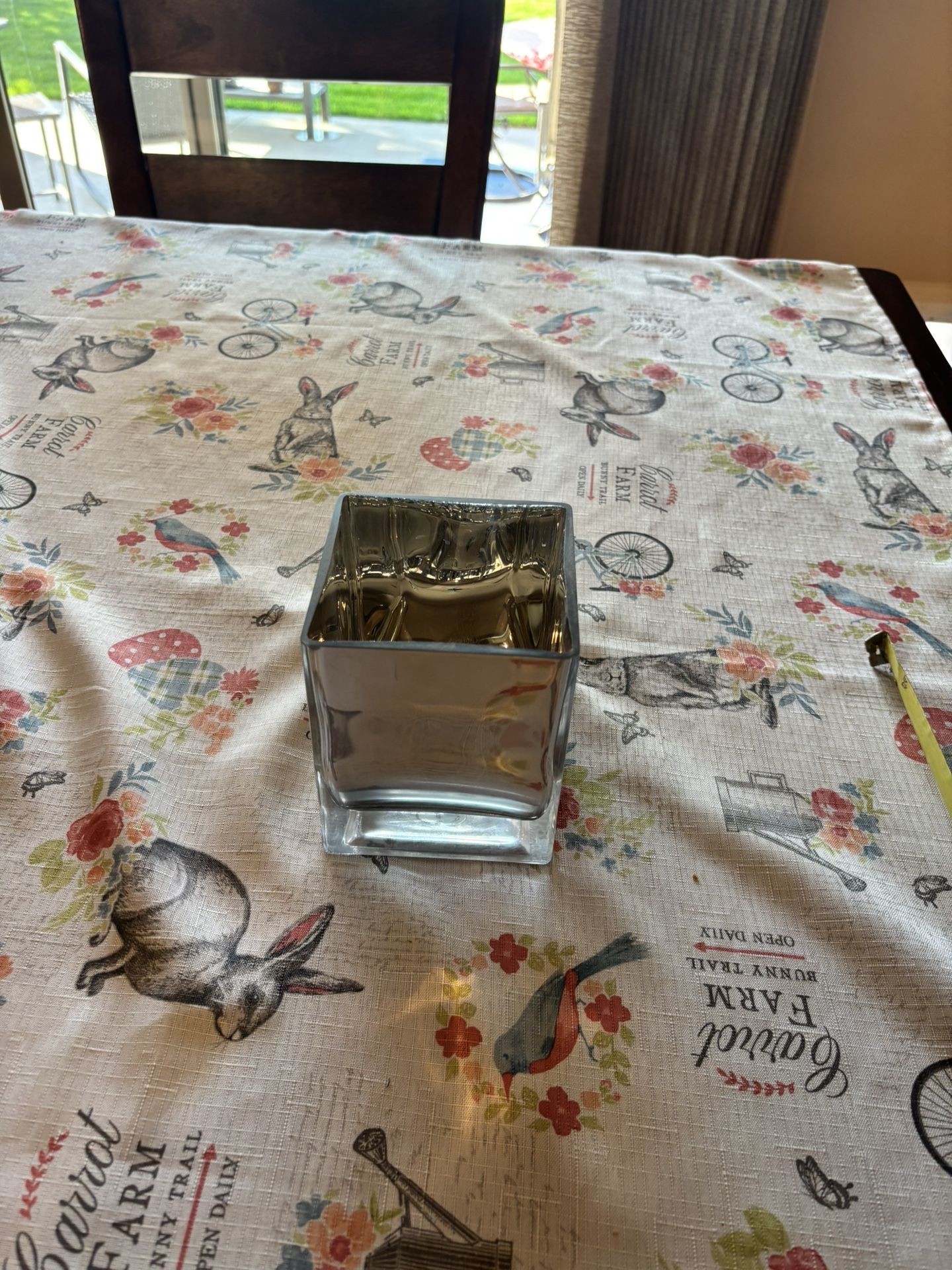 Vintage Silver Glass Vase