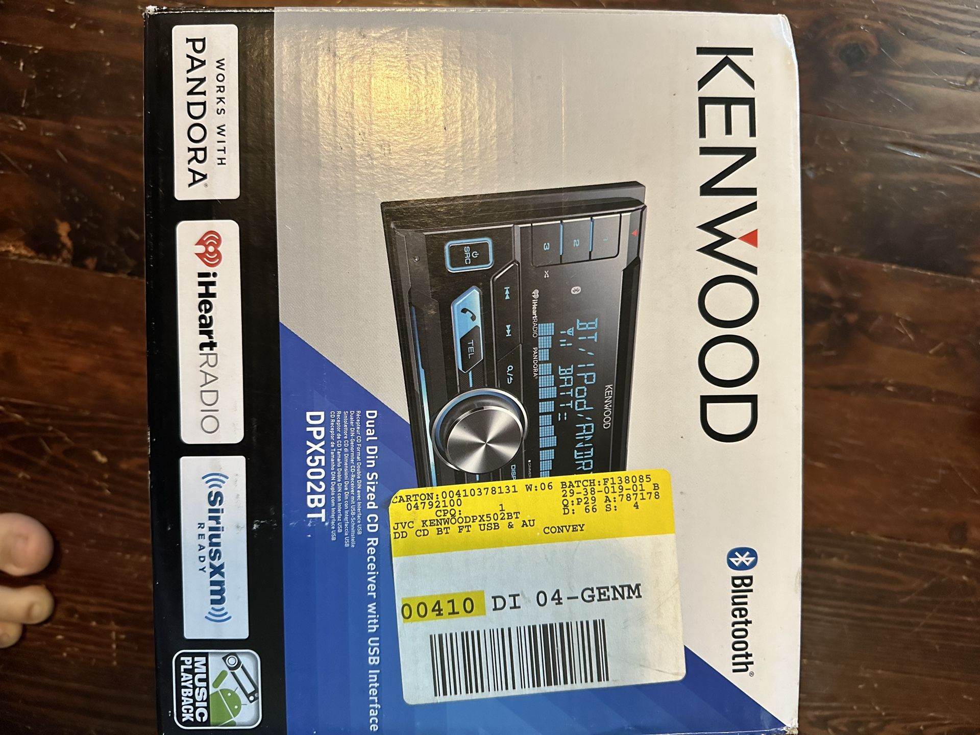 Kenwood DDIN Cd Car Reciver With Bluetooth