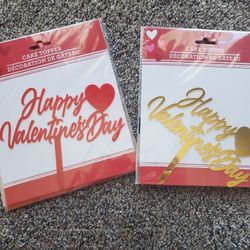 $1.50 Each Happy Valentine's Day Cake Toppers 