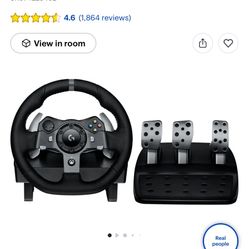 Logitech - G920 Driving Force Racing Wheel and Pedals for Xbox Series XIS, Xbox One, PC - Black
