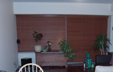 Wooden Blinds — Two Sets, Warm Brown