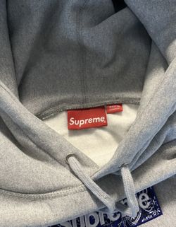 SUPREME BANDANA BOX LOGO HOODED SWEATSHIRT LIGHT BLUE S FW19 HOODIE