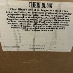 Vintage Original Large Artwork By Cheri Blum 28" X 58" Signed