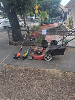 Lawnmower, Blower, And Weed Eater